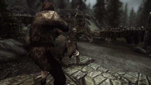 Avingard in Battle Against an Orc Avingard in Battle Against an Orc